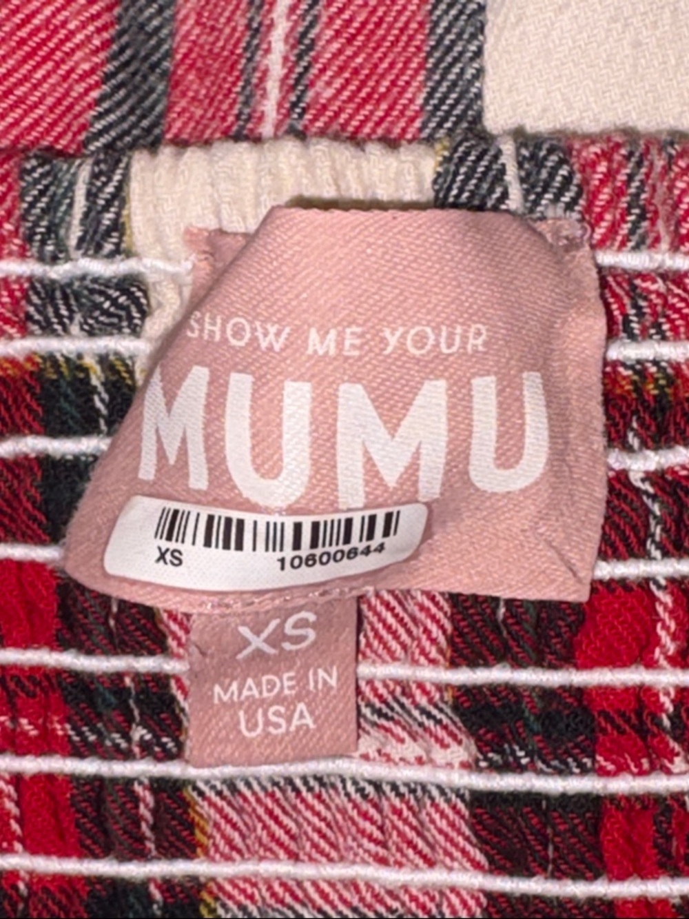 Show Me Your MuMu Red Plaid Bow Tube Top - Picture 4 of 5